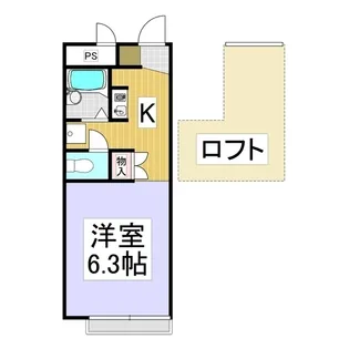レオパレスドミールⅡ【1階】の間取り