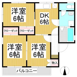 フォーダイアモンズタウン B棟【2階】の間取り