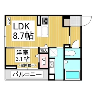 J-Room☆妃 Ⅶ番館 屋代駅前【2階】の間取り