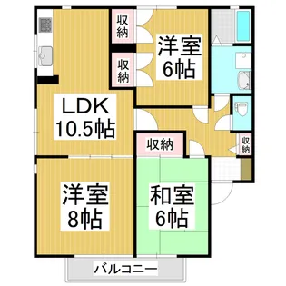 ラスベート21 B棟【2階】の間取り
