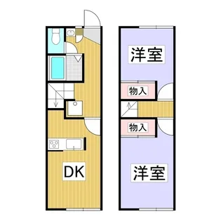 レオパレストゥロイメ【1階】の間取り