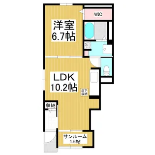 ブライト レジデンス B【1階】の間取り
