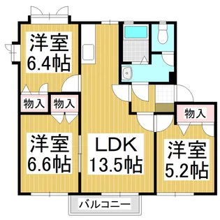 ゼネラルハウスK A棟【2階】の間取り