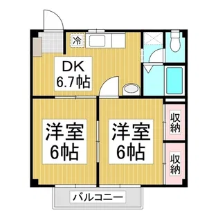 ファミールひまわり【2階】の間取り