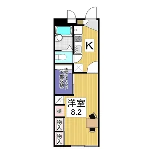 レオパレスミルコワンリビエール【2階】の間取り