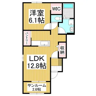 ルミエールA【1階】の間取り