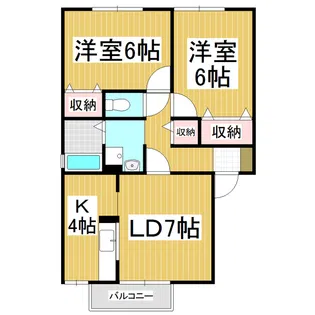 プレジール藤森Ⅱ【1階】の間取り