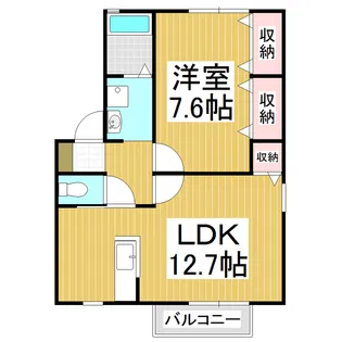 コリーヌ神戸B【1階】の間取り
