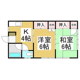 湖波荘2号棟【1階】の間取り