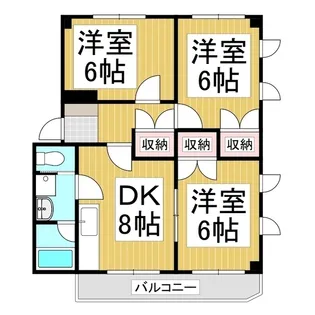 レイクビュー104【2階】の間取り