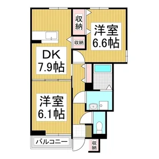 マウントシティⅡA【1階】の間取り