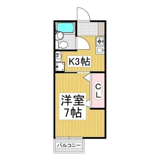 コーポサンシャイン【1階】の間取り
