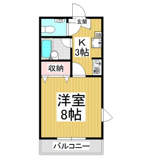 メゾンブランシュ山下【2階】の間取り
