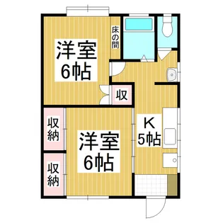平林中洲アパート【2階】の間取り