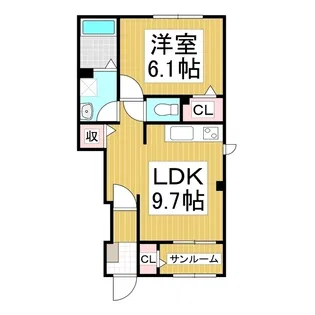 コンフォーティア茅野本町東【1階】の間取り