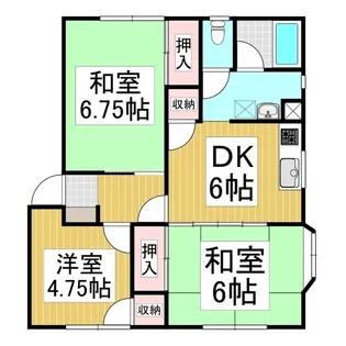 メゾニティ高木【1階】の間取り
