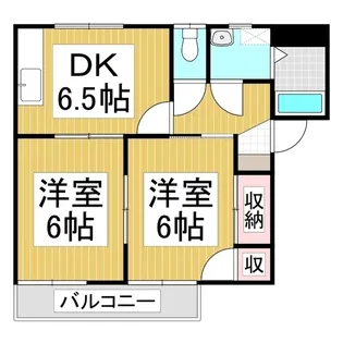 メゾンコイケ中洲【1階】の間取り
