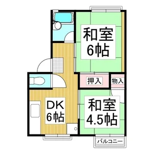 コーポラスカネ京【1階】の間取り