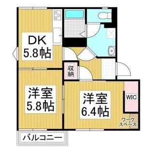フレグランス岩波 B棟【1階】の間取り