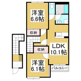 エバー・プレイス【2階】の間取り