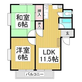 コートロベリア【1階】の間取り