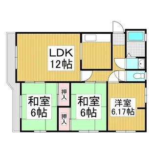 リバーサイド葛井【1階】の間取り