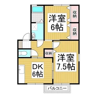 シャイニングビレッジ浜B【2階】の間取り