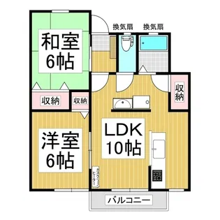 アプルハイツ東【2階】の間取り