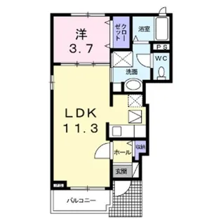 アンジュコリーヌ【1階】の間取り