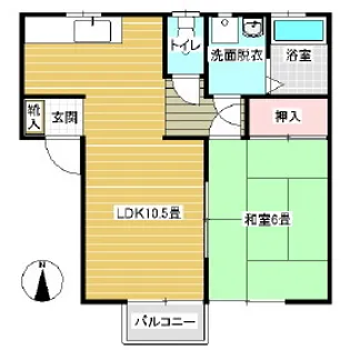 コーポ21【201号室】の間取り