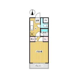 キャッスルヨシカワB【4階】の間取り