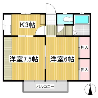 福寿荘1【1階】の間取り