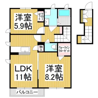 シャーメゾン光彩【2階】の間取り