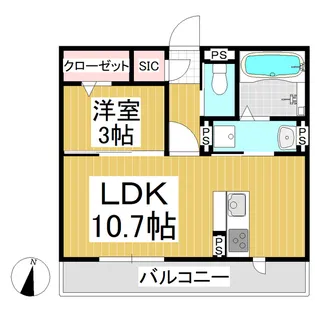 ルートJPステラ【1階】の間取り