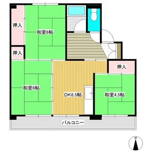 ビレッジハウス小諸1号棟・2号棟【4階】の間取り