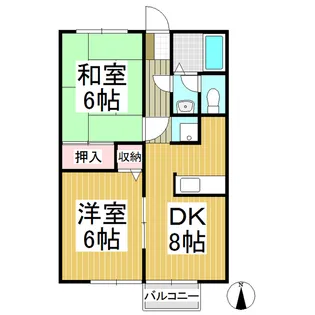 ハイツエーデル【202号室】の間取り