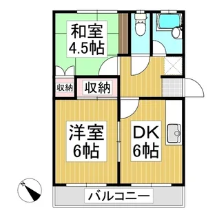 ライブタウンウエスト【1階】の間取り