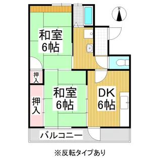 市村コーポ第一【2階】の間取り
