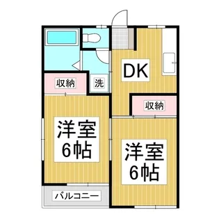 ハイツおかべ【1階】の間取り
