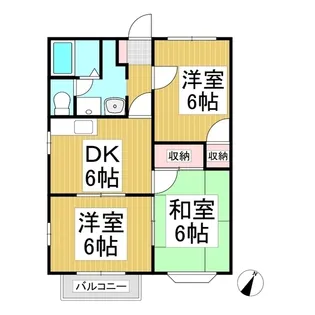 クリスタルコート御代田【1階】の間取り