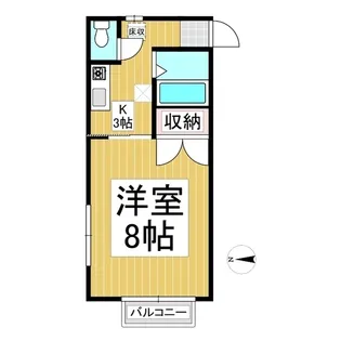 八木ハイツ【2階】の間取り
