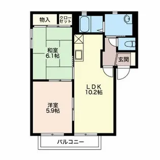 エスペラースA【2階】の間取り