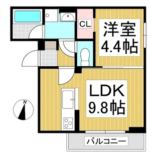 ヴィエント【1階】の間取り