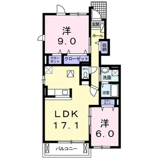 ラ カーサフェリーチェ B【1階】の間取り