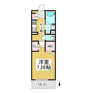 コンフォーティア中込B棟【108号室】の間取り