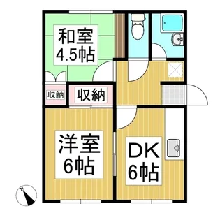 ライブタウンウエスト【1階】の間取り