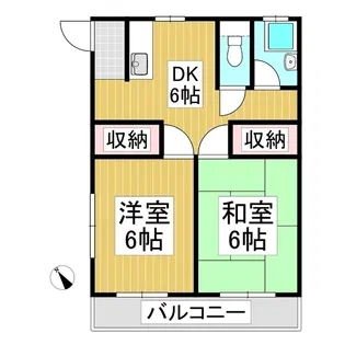 ライブタウンウエスト【2階】の間取り