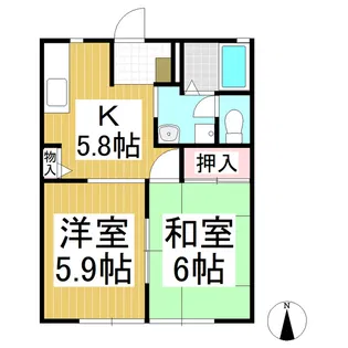フレグランス マキ【2階】の間取り