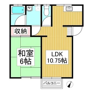 ターナハイツA【2階】の間取り