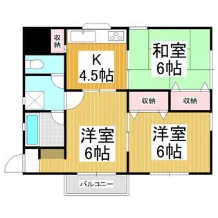 アプルハイツ西【2階】の間取り